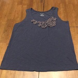 Gray embellished tank top, Merona, size XXL.